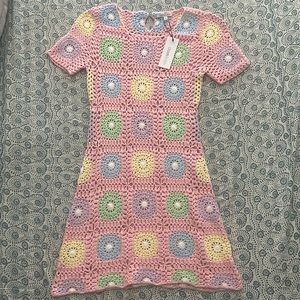 Olivia Rubin Hailey Crochet Mini Dress